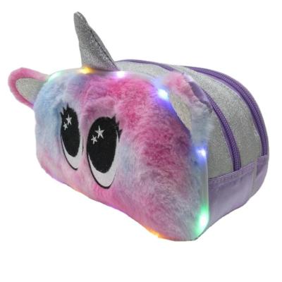 China Fancy Glitter /LED Light Sequin Lovely Unicorn Glitter Sequin Pencil Case For Kids Girl for sale