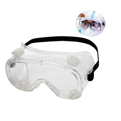 China A prueba de viento Scratchproof médico transparente de las gafas de seguridad con la correa elástico en venta