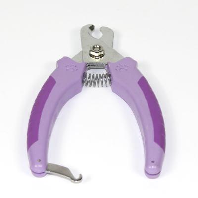 China Pet nail clipper for small Dog Grooming Tool scissors purple color for sale