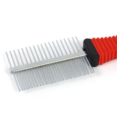 China Pet hair comb / cat and dog grooming comb Double sided for beauty for sale