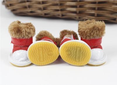 China Party anti slip S , M , XL pet dog shoes winter With chamois for sale