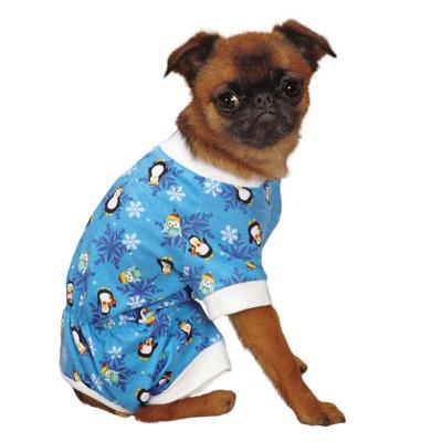 China XX Small Breed Dog Clothes Casual Canine North Pole Pals Dog Pajamas for sale