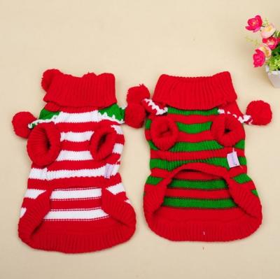 China Christmas Teddy puppia dog clothes Winter Autumn BallBall Turtleneck Sweater for sale