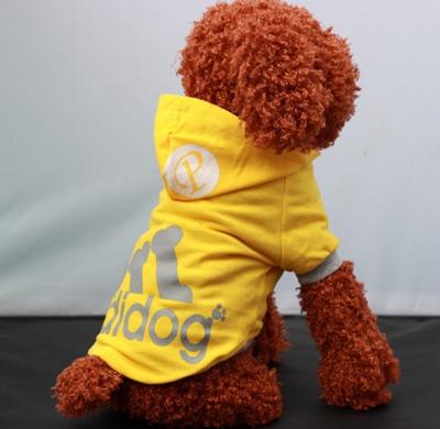 China 100% cotton poodle Small Dog Hooded Sweatshirts yellow color XS , S - 9XL for sale