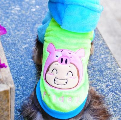 China Fashion Spring Summer Pet Clothes Deer Pattern Dog Hooded Sweatshirts Knitting Wool for sale