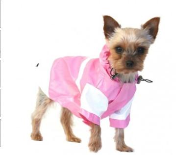 China Durable Pekingese , Minature Schnauzer dog raincoat PU material M size clothes for sale