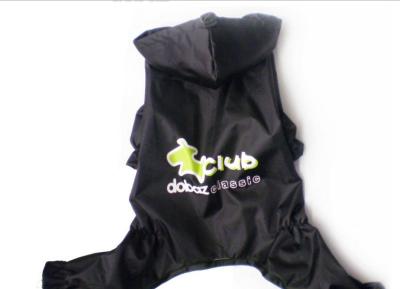 China Printing pet clothes black Dachshunds dog raincoat polyester , lovely size XL M for sale