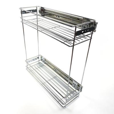 China Modern Hot Sale Buffet Accessories Baskets Cabinets Under Mount Custom Metal Pull Out Drawer Baskets Rack for sale