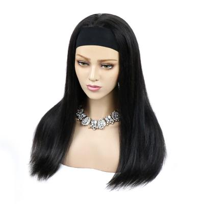 China Wholesale Straight Human Hair Wigs Brazilian Hair Band Wigs For Women for sale