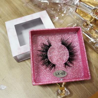 China Custom Eyelash Packaging Cruelty Free 3d Mink Lashes Private Label Lashes Natural Soft Pink Glitter Box Wholesale for sale