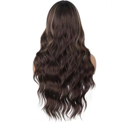 China Long Curly Hair Rose Intranet High Quality Natural Synthetic Blonde Color Wave Wig R2/6/26# for sale