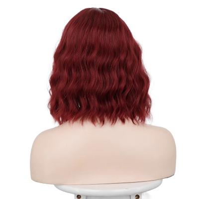 China Water Wave Color Women Ladies Lace Front Natural Water Wave Hair Long Synthetic Wigs for sale