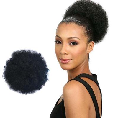 China 2019 Sale Hair I-tip Elastic Band Hair Drawstring Bun Hair Bun Hair Blow Ponytail Synthetic Wig Afro Top Curly Curly Ponytail for sale