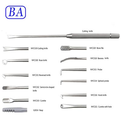 China German Stainless Steel Probes Surgical Orthopedic Arthroscopic Knives and Curettes for sale