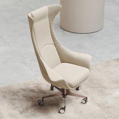 中国 Luxury Modern Leather High Back Office Swivel Chair Computer Chairs Office Armchair Accent Chair Living Room Fur 販売のため