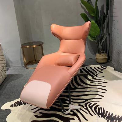 Κίνα Light Luxury Nordic Design Single Leisure Sofa Chair Backrest Leather Lobster Lounge Leisure Chair Living Room προς πώληση