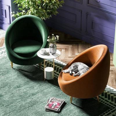 China Hot Sale Custom Luxury Modern Leisure Velvet Armchair Fabric Chaise Single Egg Accent Chair For Living Room Furnit for sale