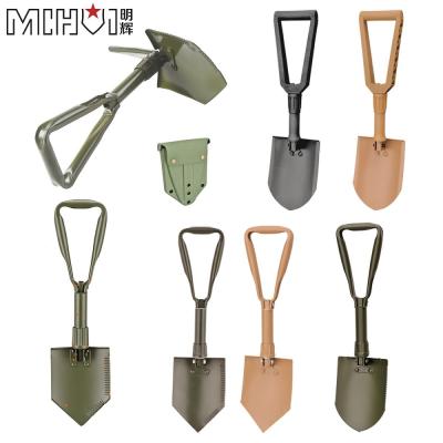 China Garden Shovel Factory Supply Double Folding Shovel With Steel Handle for sale