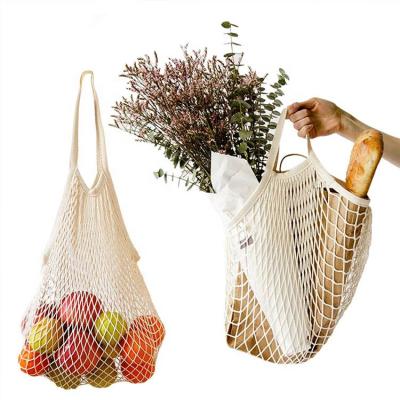 China Wholesale Promotional Eco-Friendly Eco-Friendly Product Net Shopping Cotton Handled Net Vegetable Reusable Bag for sale