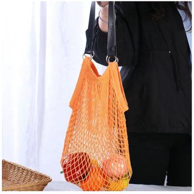 China Recycle Eco Reusable Recyclable Small Cotton Fabric Product Vegetable Customized Mesh Bag Logo for sale