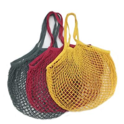 China AZO-FREE Fruit Grocery Twine Net Shopping Bag Vegetables Organic Reusable Cotton Mesh Produce Bag for sale