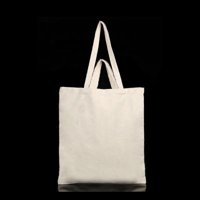 China Eco - Friendly Customized White Canvas Recycled Double Handle Shopping Grocery Tote Cotton Bags for sale