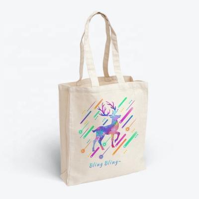 China New Eco Friendly Custom Made White Cheap Eco Friendly Logo Print Reusable Cotton Shopping Designed Tote Bag for sale