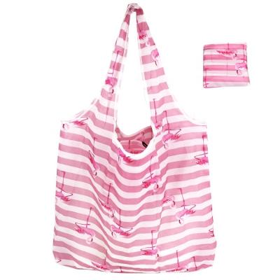 China 190t Eco-Friendly Reusable Portable Shopping Bags Reusable Cute Recycled Grocery Bags With Handles Foldable Waterproof Bags for sale