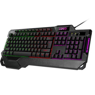 China High Quality Membrane Keyboard USB Led Single Channel RGB Gamer Keyboard Game One Handed Gaming Keyboard for sale