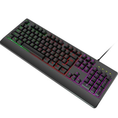 China Luminous Membrane Keyboard Light Computer Gamer RGB LED Backlit Keyboard Game One Handed Gaming Keyboard for sale