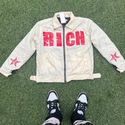 China OEM Reversible Custom Your Own Logo Outdoor Jackets Men Plus Size Nylon Trainers Jacket for sale