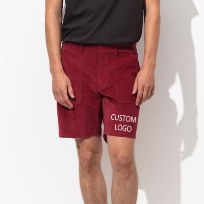 China Anti-wrinkle summer twill elastic drawstring waistband straight fit custom made side pocket men's shorts for sale