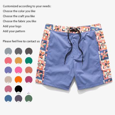 China New Design Anti-wrinkle Summer Style Men Loungewear Drawstring Waist Splice Quick Dry Elastic Shorts For Men for sale