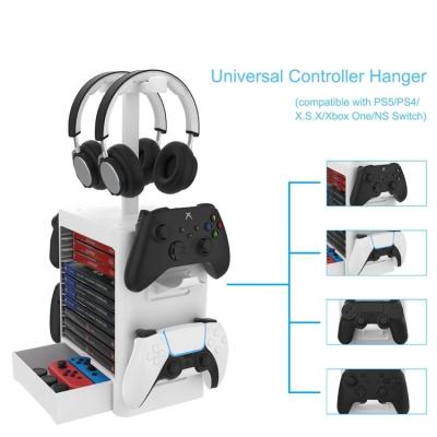 China Multi Functional Controller Bracket For Ps Game Cd Disc Storage Box Headset Game Storage Bracket Stand Xbox 5 Series X Fan Controller for sale