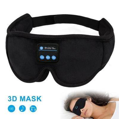 China BT 5.0 Radio Eye Mask Cotton 3D Stereo Sleep Eye Mask Music Earphones For Side Sleepers Travel Music Sleep Washable Eye Mask for sale