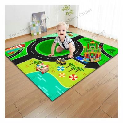 China Large Size Adhesive-protective 3D Anti-Slip Kids Carpets Cartoon Game Playing Play Bathroom Living Room Bedroom Rugs Kilim Blankets Cushion Luxury Turkish Kids Rugs for sale