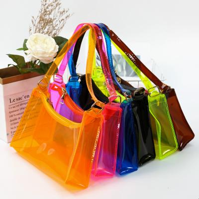 China 2022 Summer New Style Korean Version Fashion Wholesale Women's Handbags High Quality Small PVC One-shoulder Armpit Casual Bag for sale