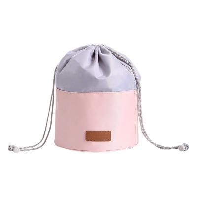 China Luxury Drawstring Makeup Bag Large Capacity Cosmetic Bag Women Travel Cute Pink Drawstring Pouch Drawstring Cosmetic Bag Tote Bag for sale