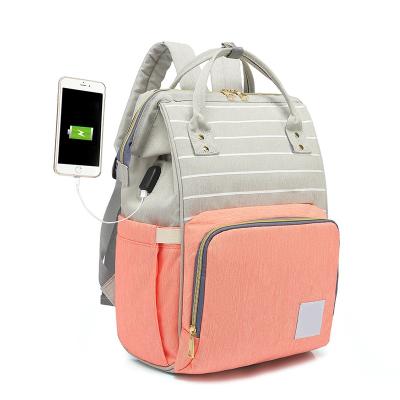 China Backpack Good Quality Pendrive Customized Sublimation Blanks Mummy Baby Diaper Bag Pink Diaper Bags For Mother for sale