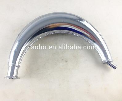 China High Quality Steel Motorcycle 80cc Engine Kit Exhaust Muffler With Trim Bent for sale