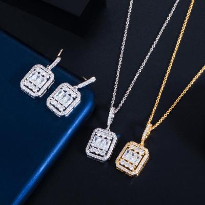 China FASHIONABLE Sale Personality Water Drop - Shaped Natural Gold Jewelery Set Necklace Earrings Necklace Set Jewelry Women Women Femininity for sale