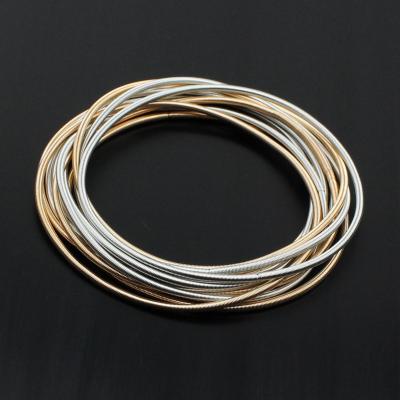 China FASHIONABLE wire diameter 1.7mm spring can be tightened screw head can open steel wire spring bracelet bracelets stes for sale