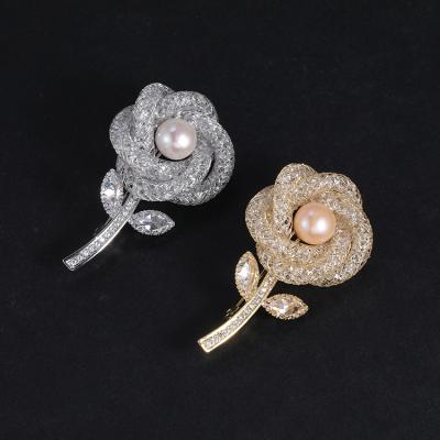 China Factory fashion personality zircon brooches Korea sublimation brooch cc best-selling brooch for sale