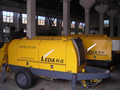 China Electric Motor Stationary Concrete Trailer Pump 80m3/h Max Theoretical Output for sale