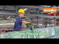 4 hydraulic foldable arm sections r concrete placing boom for residential building