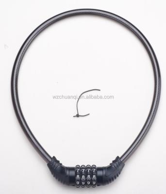 China PVC Steel Wire And Good Quality Motorcycle Combination Lock Bicycle Lock 1005 for sale