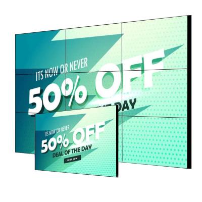 China Ultra Narrow Edge UHD LCD Splicing Screen 55 inch 3,5 mm Indoor Video Wall Display Te koop