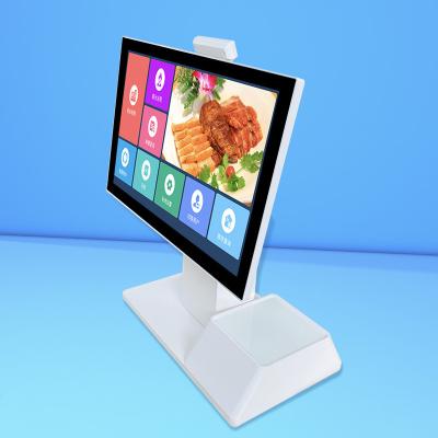 China Desktop Self Service Touch Screen Ordering Kiosk Dual Screen Cashier Machine for sale