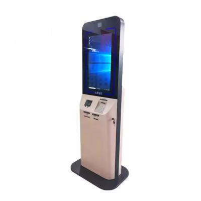 China Self Checkin Kiosk With Custom Design And Fingerprint Identification And Printer for sale