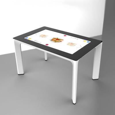 China Multi-Touch Interactive Touch Screen Table with Detachable Legs and Full Glass Desktop Intel Core I5 CPU for sale